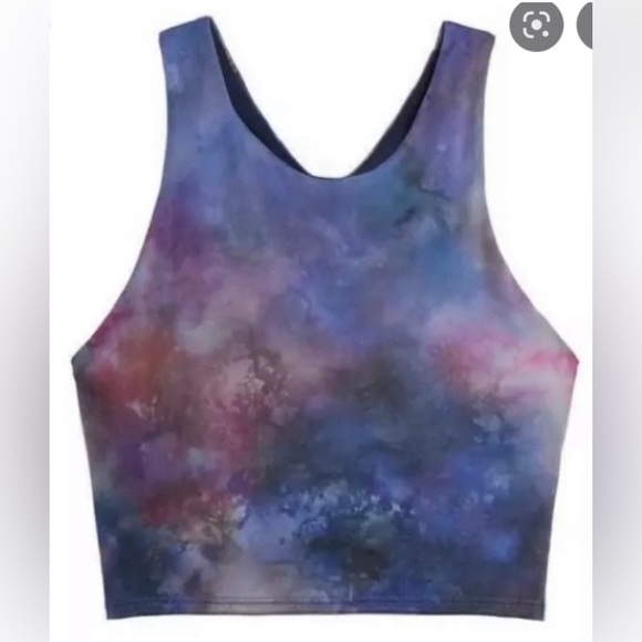 Athleta Conscious Crop Bra Top Galaxy Pattern Size S - Picture 3 of 11